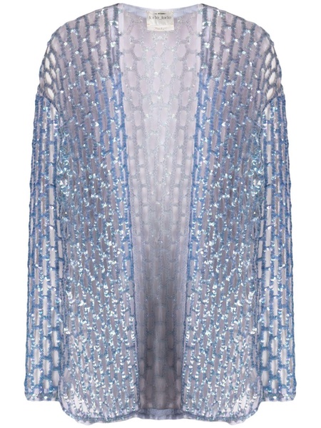 cut-out sequin tulle jacket