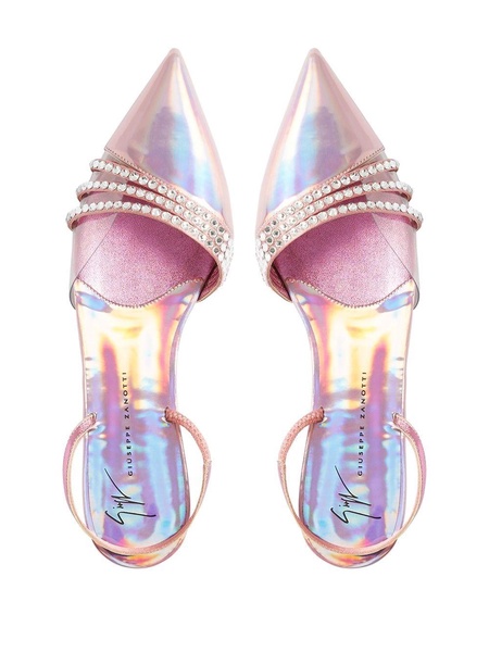 Claralie rhinestone-embellished slingback pumps