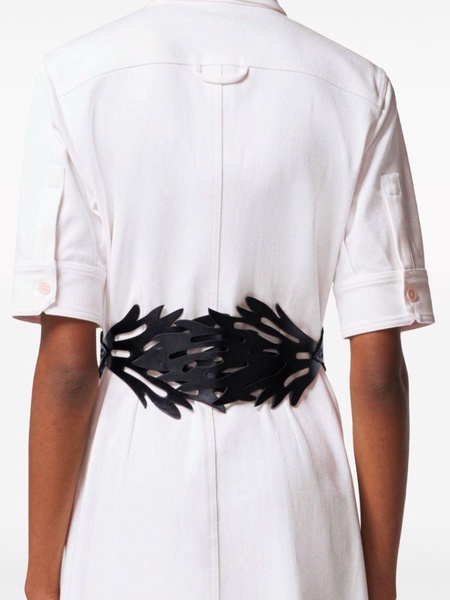 Coral laser-cut waist belt