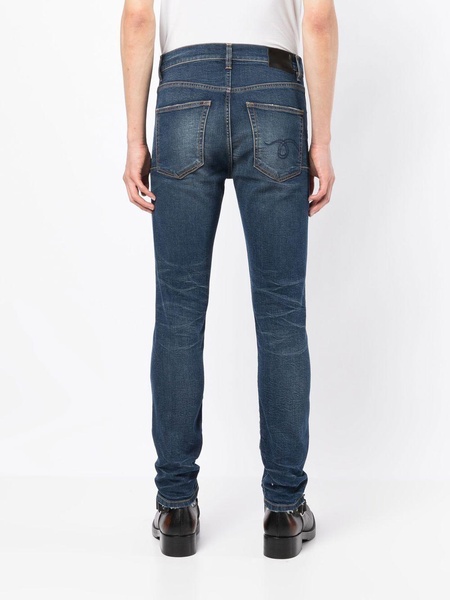 dark-wash slim-fit jeans