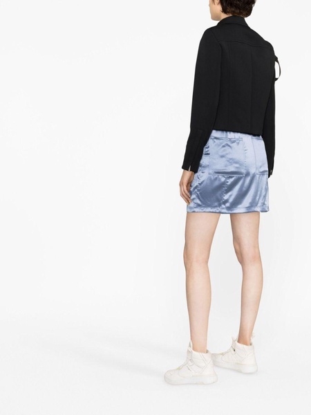 cargo pockets satin mini skirt