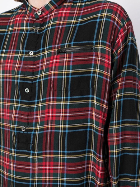 tartan-check cotton shirt