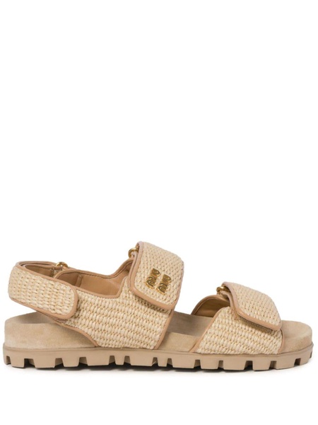 double-strap woven sandals