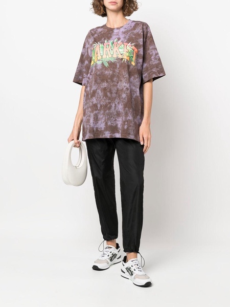 logo-print tie-dye T-shirt