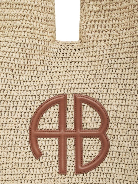 Large Leah Hobo raffia effect bag