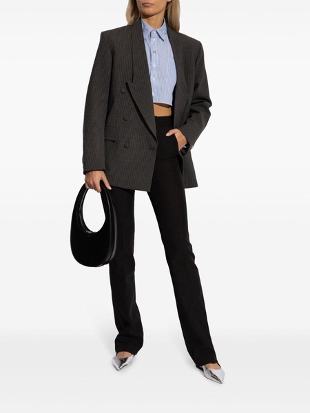 high-waisted straight-leg trousers 