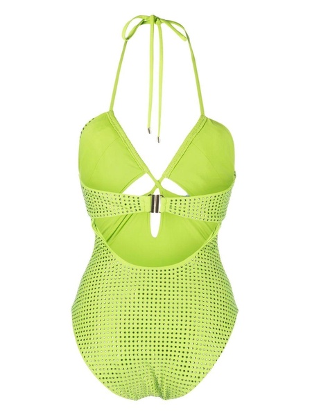 crystal-embellished cut-out swimsuit