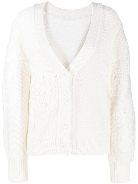 V-neck woollen cardigan