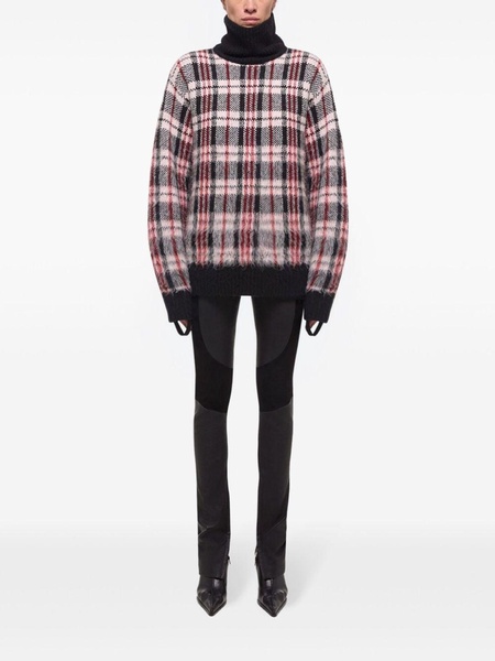 plaid-check jumper