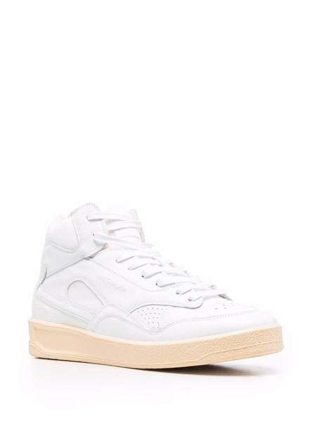 Jil Sander Logo Detailed High-Top Sneakers