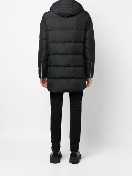 detachable-hood padded coat