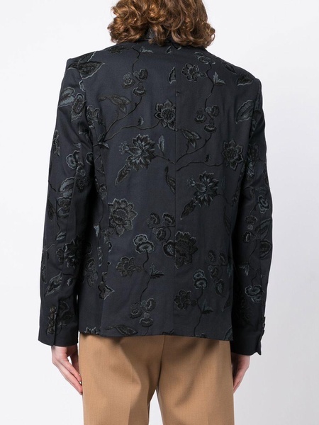 Edward floral-embroidered single-breasted blazer