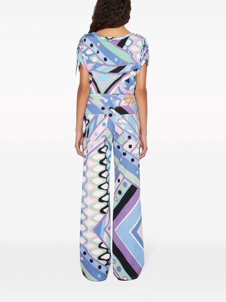 Vivara-print wide-leg trousers