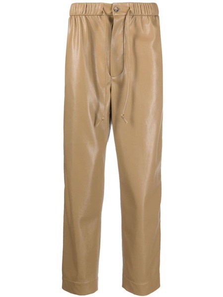 drawstring waist tapered trousers