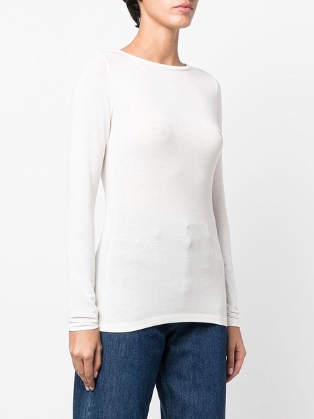 logo-embellished long-sleeved T-shirt