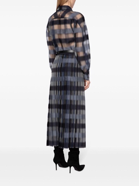 checked pleated skirt