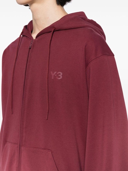 logo-print zip-up hoodie 