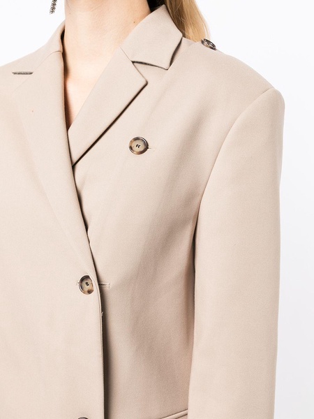 asymmetrical button blazer