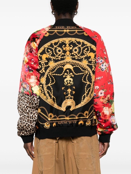 Regenerated Silk Scarves bomber jacket