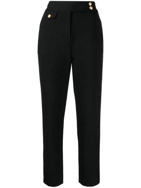 cropped high-waisted trousers