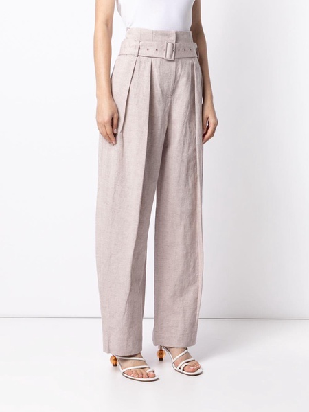 high-waisted wide leg trousers