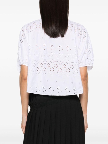 broderie anglaise cotton blouse