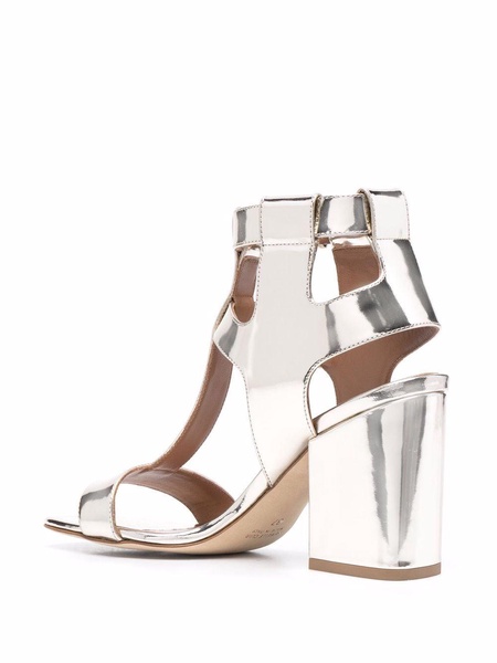 Sandra 90mm metallic sandals