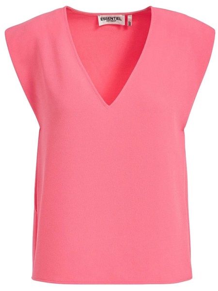 Falling v-neck sleeveless top