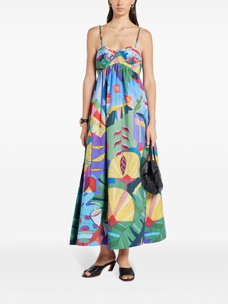 Tropical Scenario cotton maxi dress