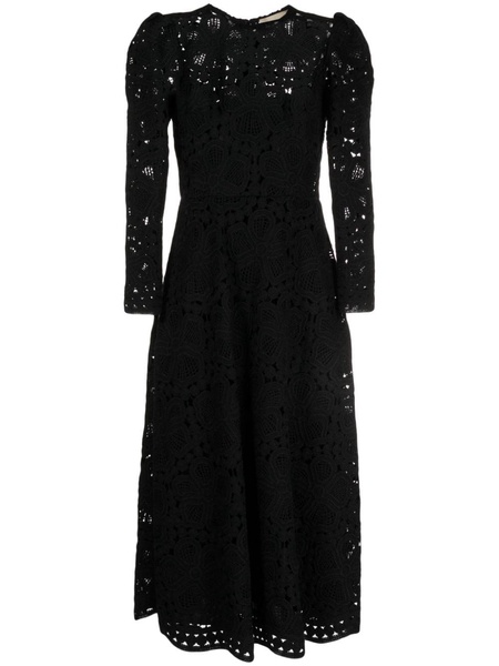 corded-lace midi dress