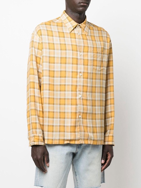 patch-pocket check flannel shirt