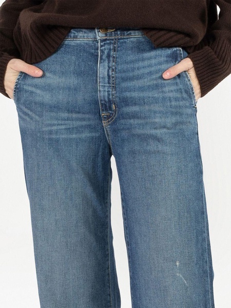 Anna mid-rise wide-leg jeans 