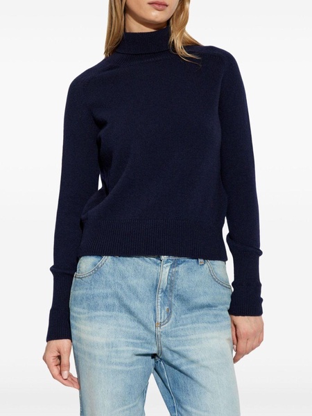 roll-neck wool jumper