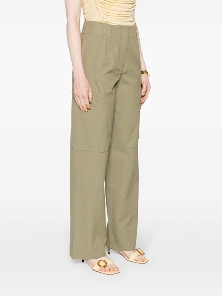 seam twill tapered trousers