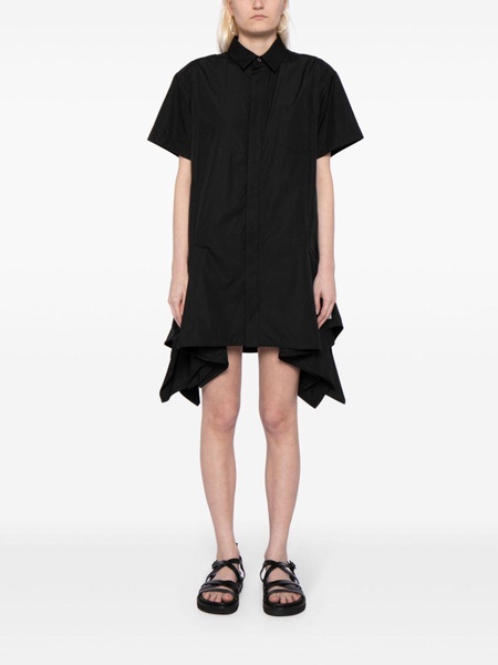 asymmetric pleated minidress