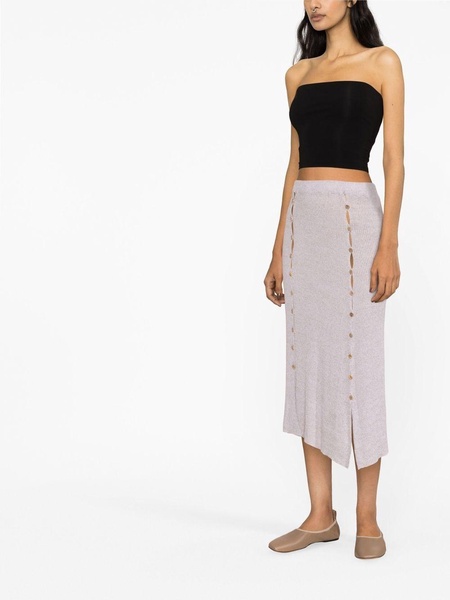 Loulou ribbed midi skirt