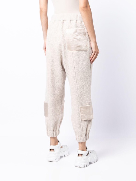 textured panel-detail track pants