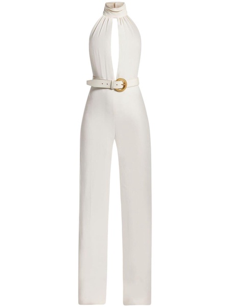 belted halterneck jumpsuit