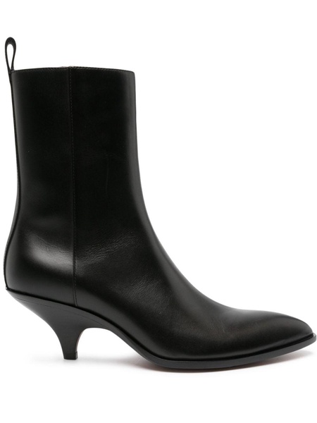 18mm pointed-toe leather boots