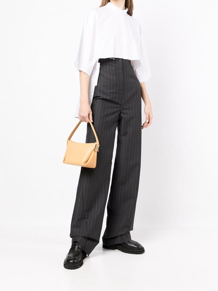 Steam striped wool trousers