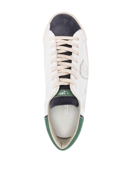 Prsx logo-patch leather sneakers