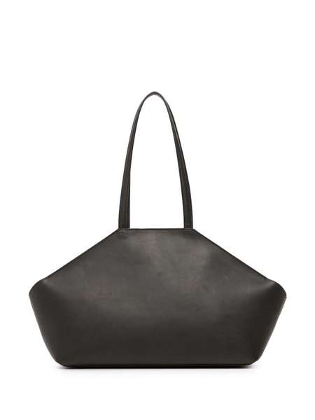 logo-debossed leather shoulder bag