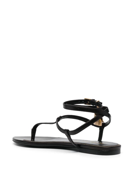 Padlock flat sandals