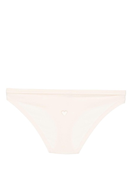 Heart Bell fine-ribbed thong 