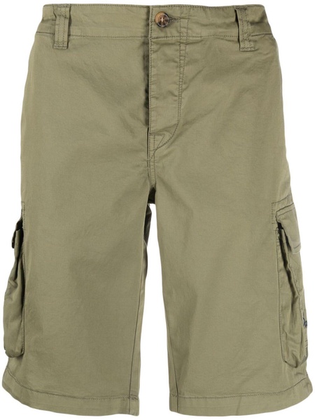 knee-length cotton cargo-shorts