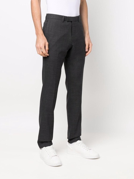 straight-leg tailored wool trousers