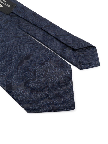 patterned-jacquard silk tie