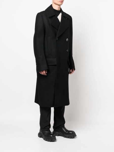 double-breasted wide-lapel coat