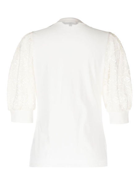 Coralee lace-sleeve blouse