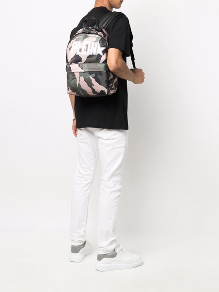 camouflage-print backpack